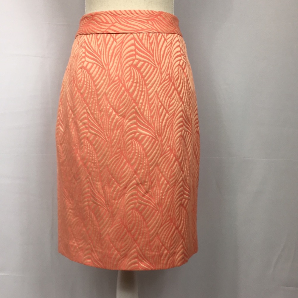 NWT Calvin Klein peach brocade skirt